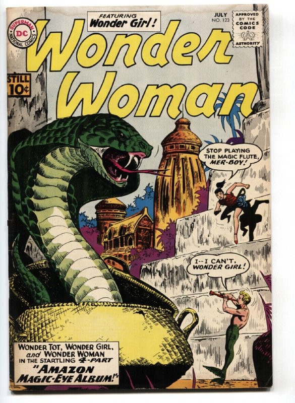 Wonder Woman #123 (DC Comics, 1961), raw comic book in VG condition — front cover