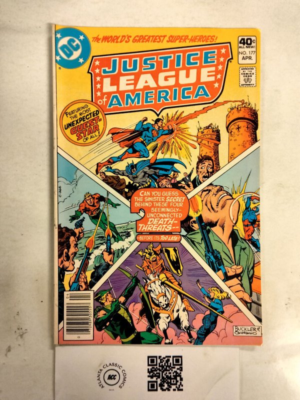 Justice League of America #177 (DC Comics), raw comic book in VF condition — front cover