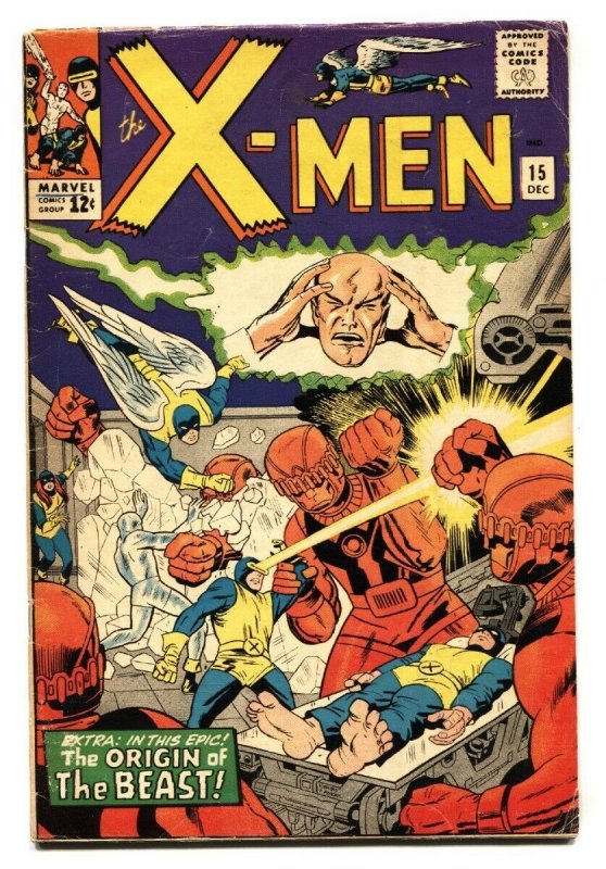 X-Men #15 (Marvel Comics, 1992), raw comic book in VG+ condition — front cover