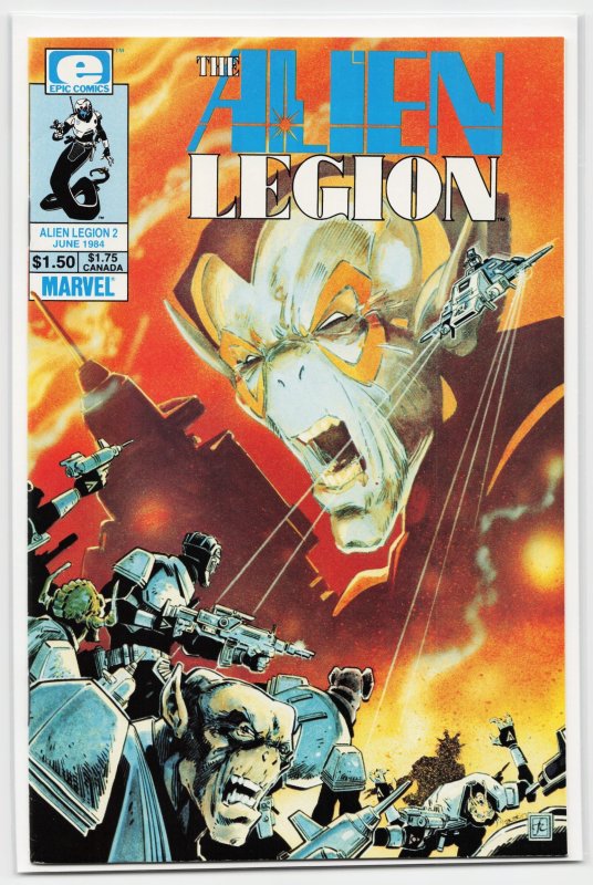 Alien Legion #2 (Marvel Comics, 1984), raw, ungraded comic book — front cover