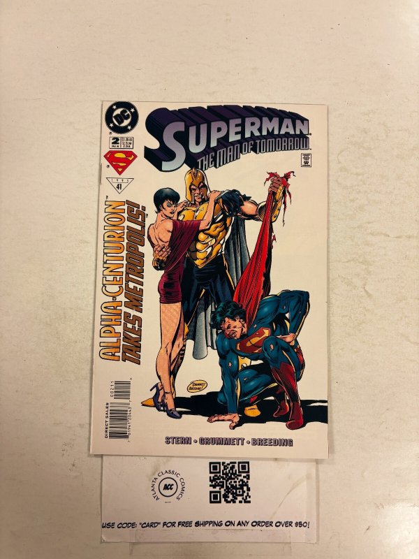 Superman the Man of Tomorrow #2 (DC Comics, 1995), raw comic book in NM condition — front cover