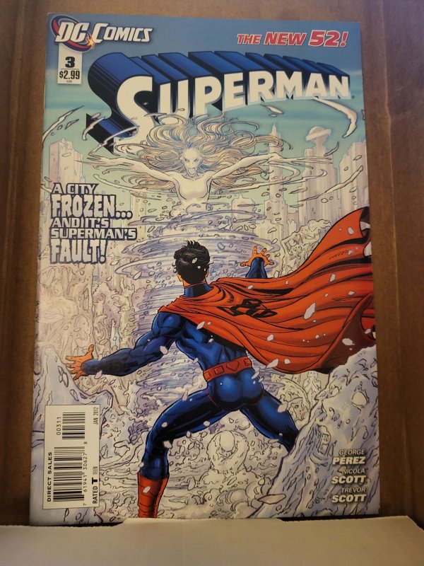 Superman #3 (DC Comics, 2012), raw, ungraded comic book — front cover