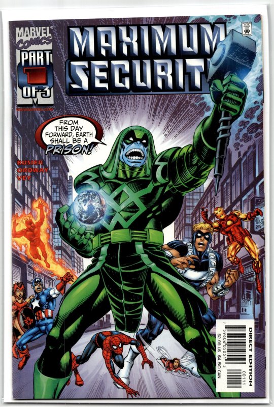 Maximum Security #1 (2000), raw, ungraded comic book — front cover