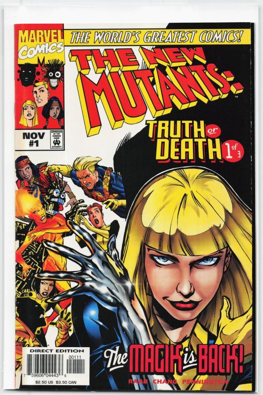 New Mutants: Truth or Death #1 (1997), raw, ungraded comic book — front cover