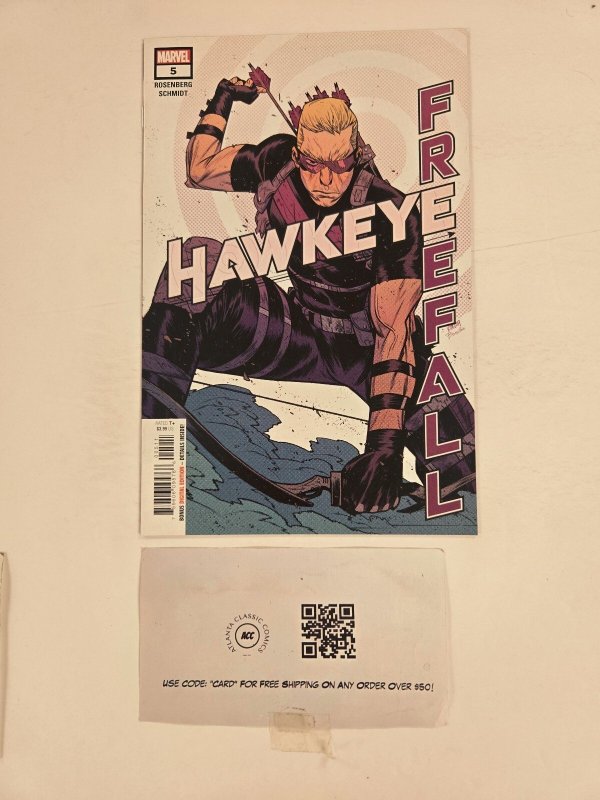 Hawkeye Freefall #5 (Marvel Comics), raw comic book in NM condition — front cover