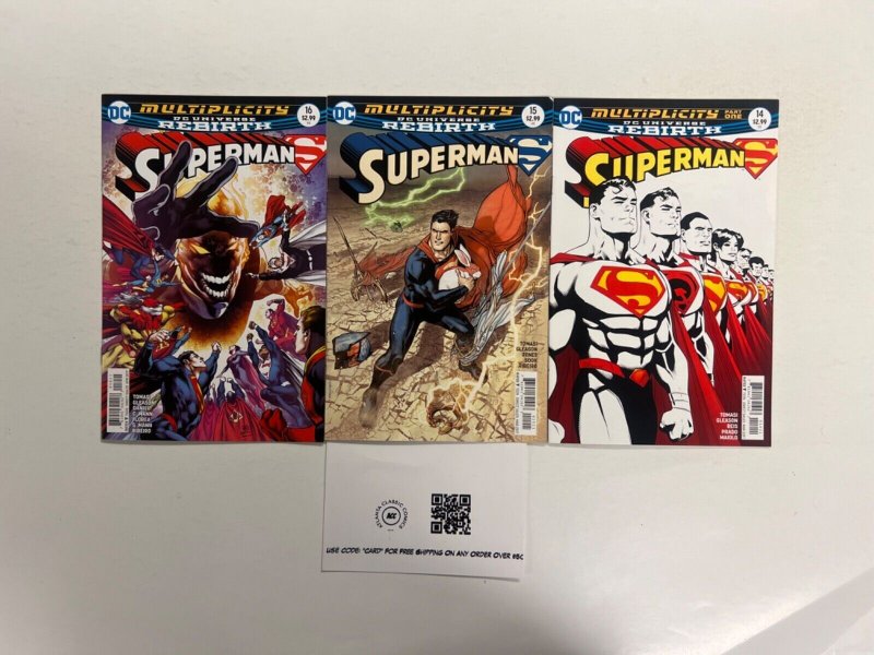 3 Superman DC Comic Books #14, raw, ungraded comic book — front cover