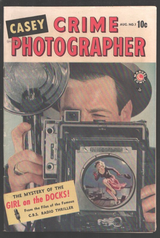 Casey Crime Photographer #1 (Marvel Comics, 1949), raw, ungraded comic book — front cover