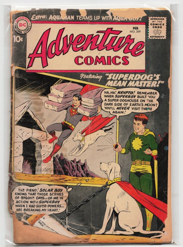 Adventure Comics #269 (DC Comics, 1960), raw, ungraded comic book — front cover