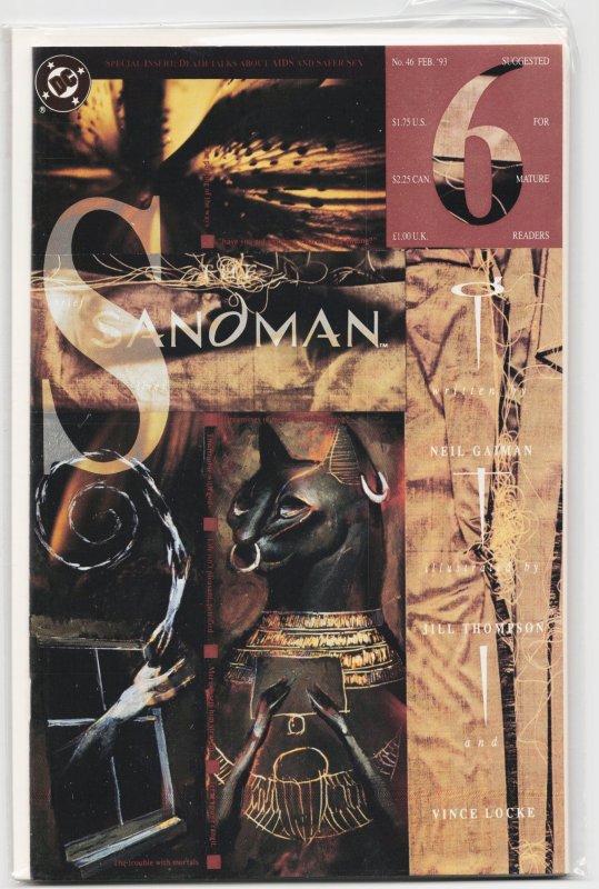 The Sandman #46 (DC Comics, 1993), raw, ungraded comic book — front cover