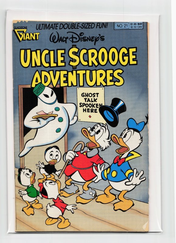 Walt Disney's Uncle Scrooge Adventures #21 (Gladstone, 1990), raw, ungraded comic book — front cover