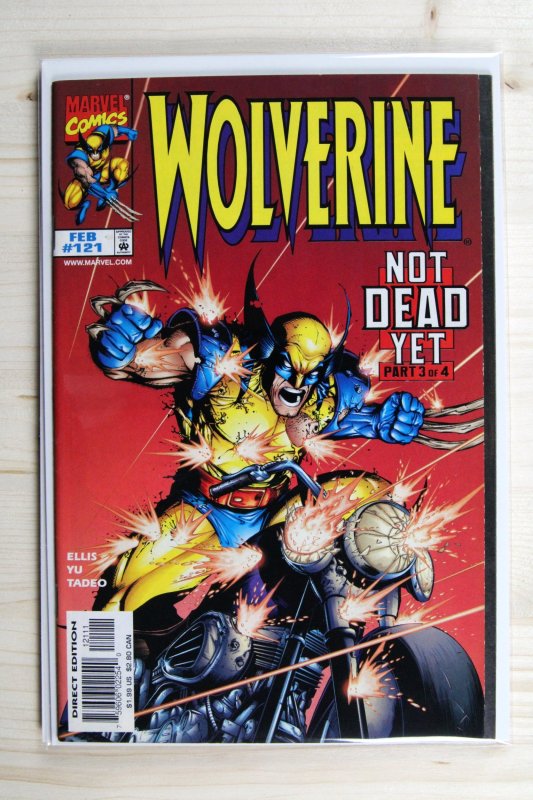 Wolverine #121 (Marvel Comics, 1998), raw comic book in NM- 9.2 condition — front cover