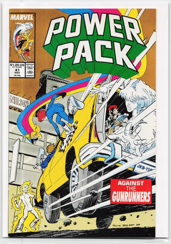 Power Pack #41 (Marvel Comics, 1988), raw, ungraded comic book — front cover