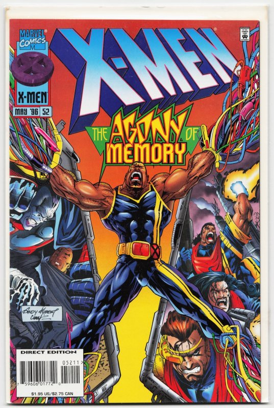 X-Men #52 (Marvel Comics, 1996), raw, ungraded comic book — front cover