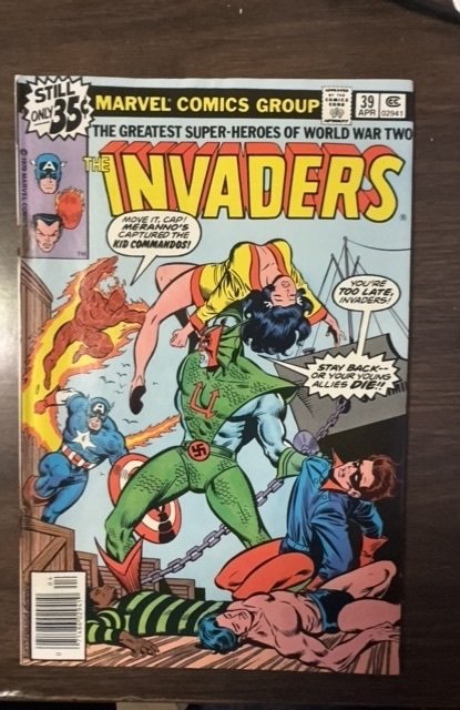 The Invaders #39 (Marvel Comics, 1979), raw, ungraded comic book — front cover