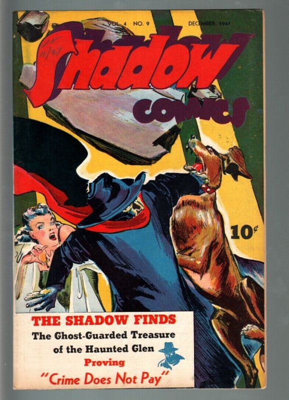 Shadow Comics V.4 #9-1944-doc Savage-GOLDEN Age-Vf Plus VF+ (Street & Smith, 1944), raw comic book in VF condition — front cover