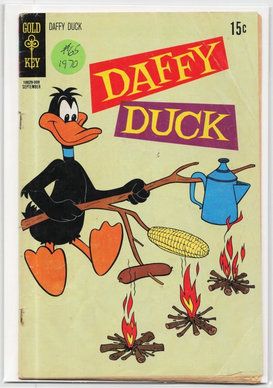 Daffy Duck #65 (Gold Key, 1970), raw, ungraded comic book — front cover