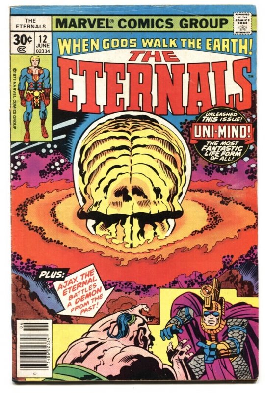 Eternals #12 (Marvel Comics, 1977), raw comic book in VG condition — front cover