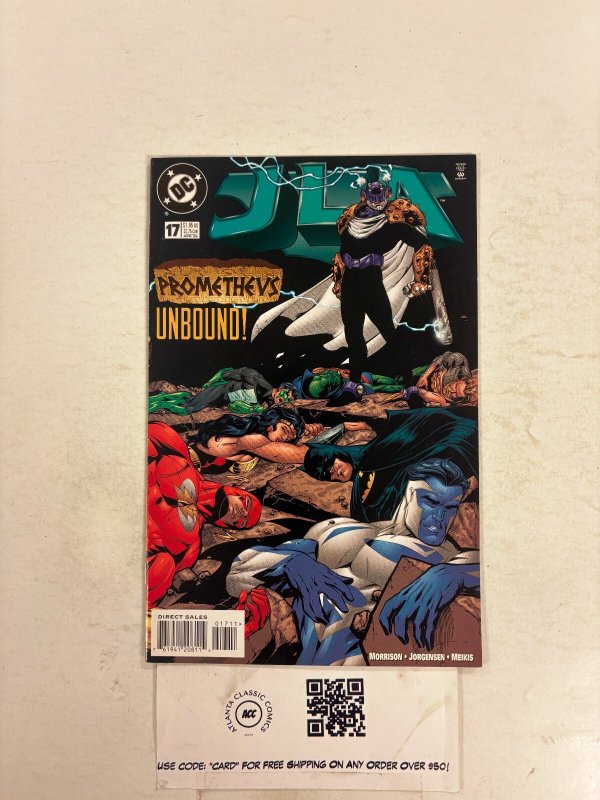 JLA #17 (DC Comics), raw comic book in NM condition — front cover