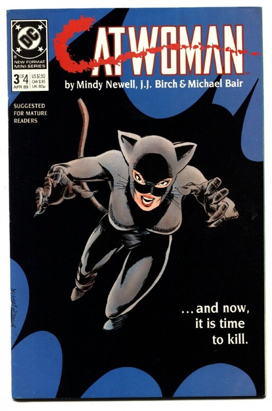 Catwoman #3 (DC Comics, 1989), raw comic book in NM- condition — front cover