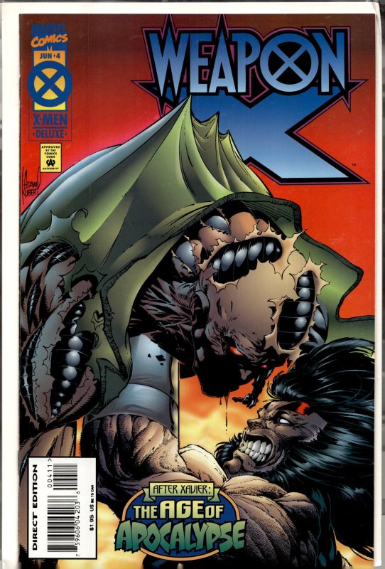 Weapon X #4 (1995), raw, ungraded comic book — front cover
