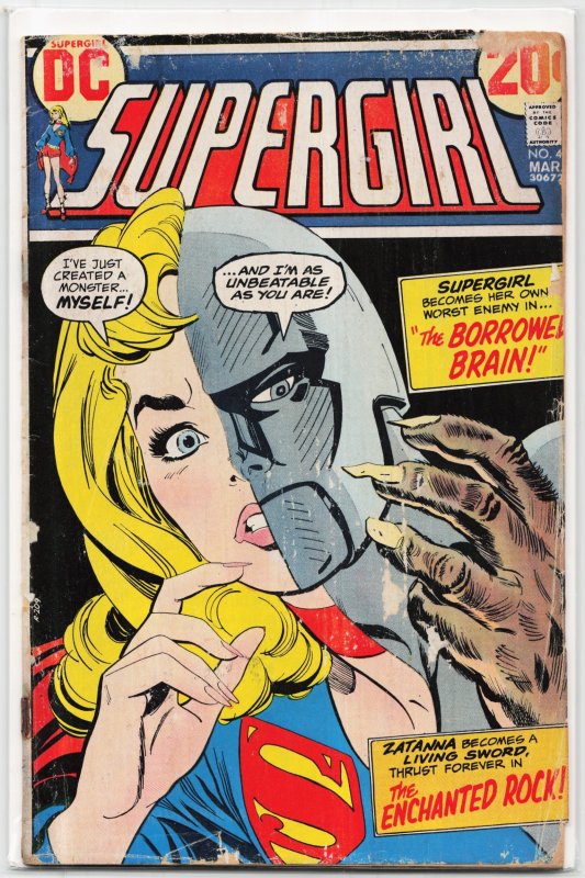 Supergirl #4 (DC Comics, 1973), raw, ungraded comic book — front cover