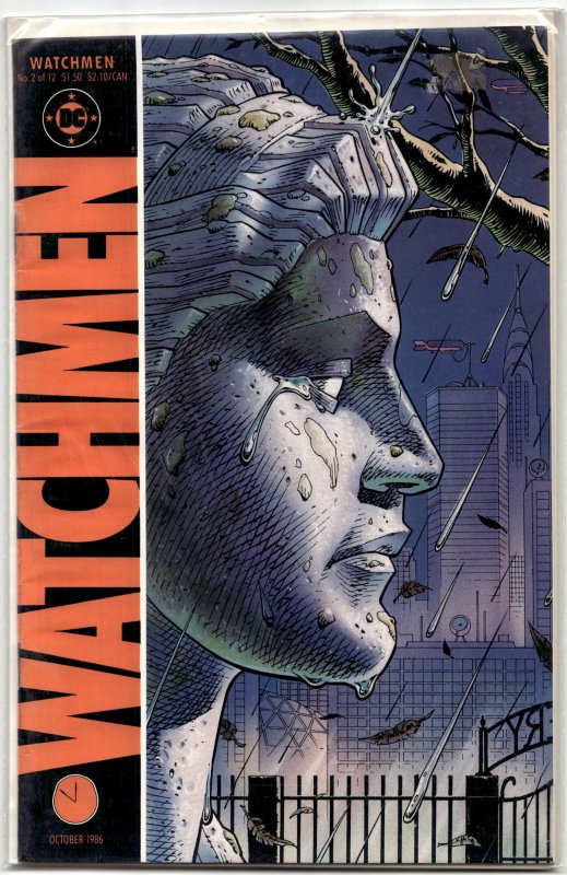 Watchmen #2 (DC Comics, 1986), raw, ungraded comic book — front cover