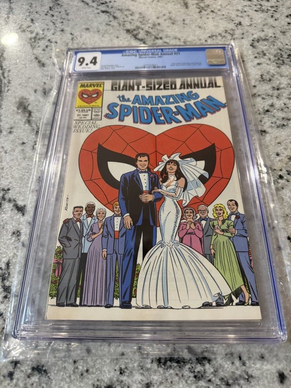 Amazing Spider-Man Annual #21 (Marvel Comics), CGC 9.4 graded comic book, Universal Blue label — front cover in its holder