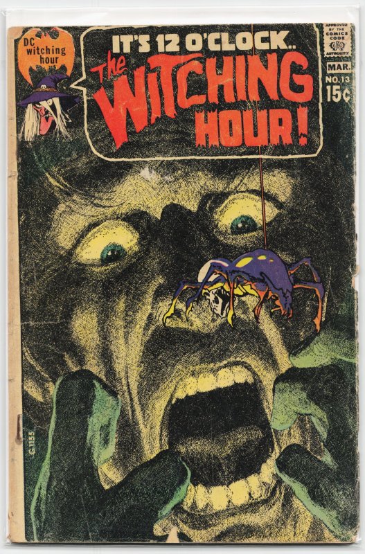 The Witching Hour #13 (DC Comics, 1971), raw, ungraded comic book — front cover