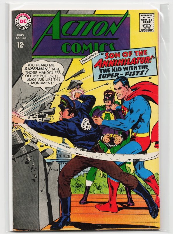 Action Comics #356 (DC Comics, 1967), raw, ungraded comic book — front cover