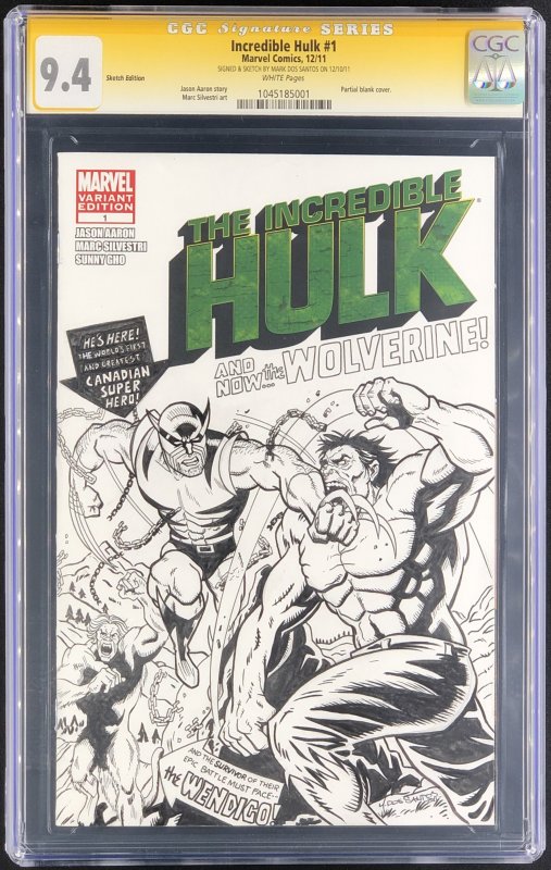 Incredible Hulk #1 (Marvel Comics), CGC 9.4 graded comic book, Signature Series label — front cover in its holder