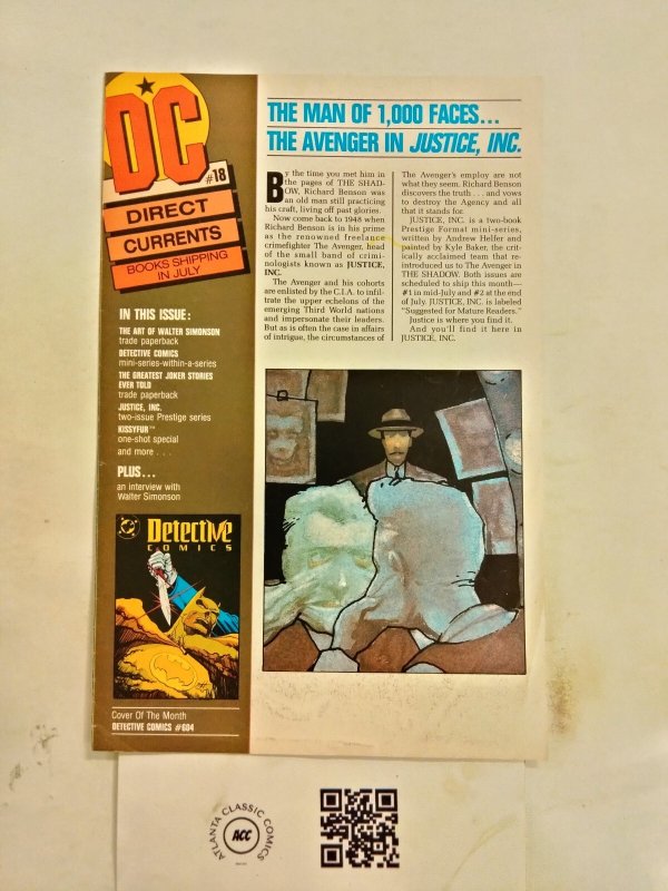 Direct Currents #18 (DC Comics), raw comic book in NM condition — front cover