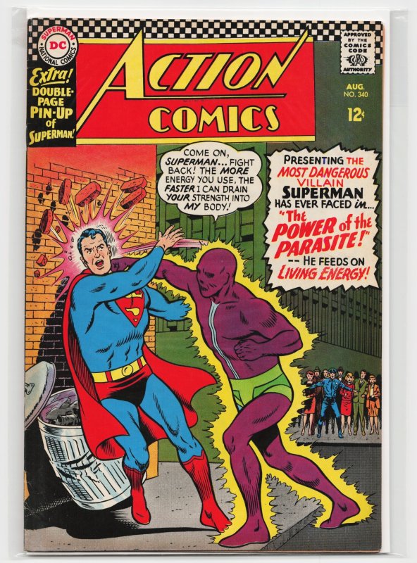 Action Comics #340 (DC Comics, 1966), raw, ungraded comic book — front cover