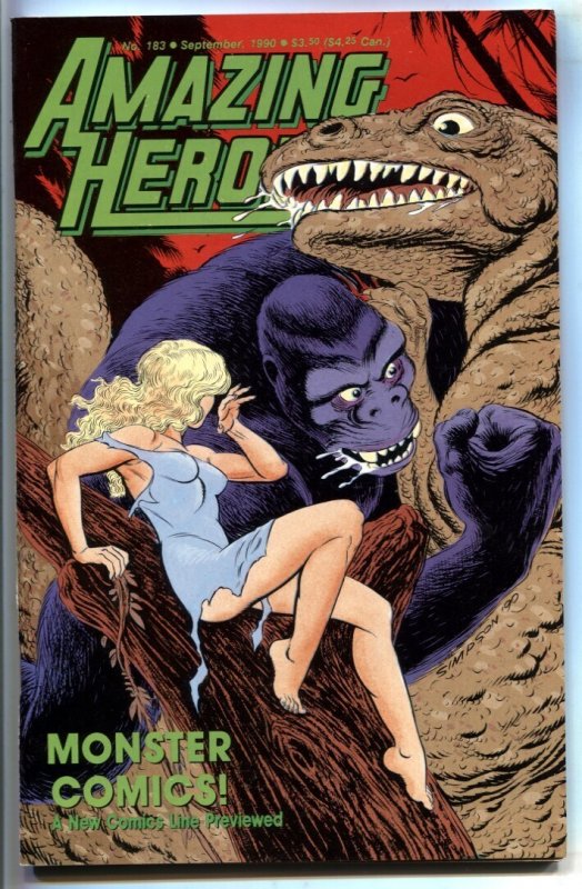 Amazing Heroes #183 (1990), raw, ungraded comic book — front cover