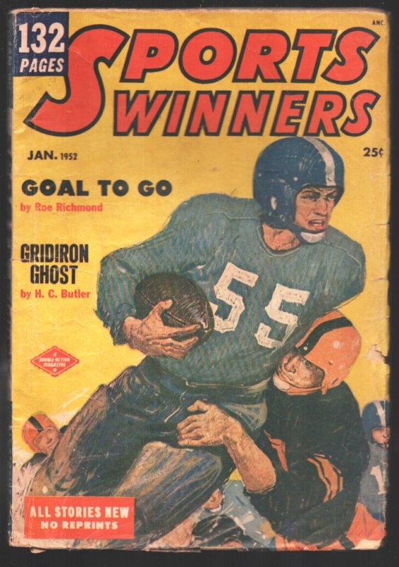 Sports Winners 1/1952-Football Cover-Baseball-boxing-football Pulp Stories, raw, ungraded comic book — front cover