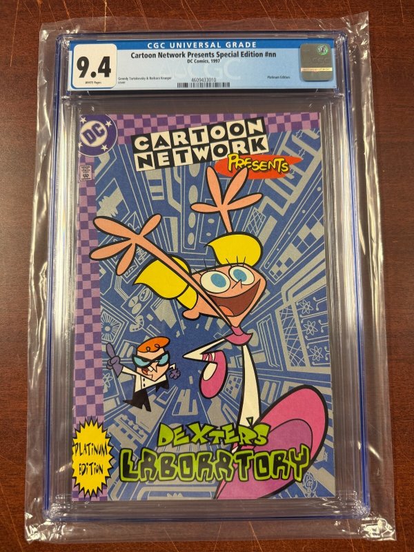 Cartoon Network Presents #1 (DC Comics), CGC 9.4 graded comic book, Universal Blue label — front cover in its holder