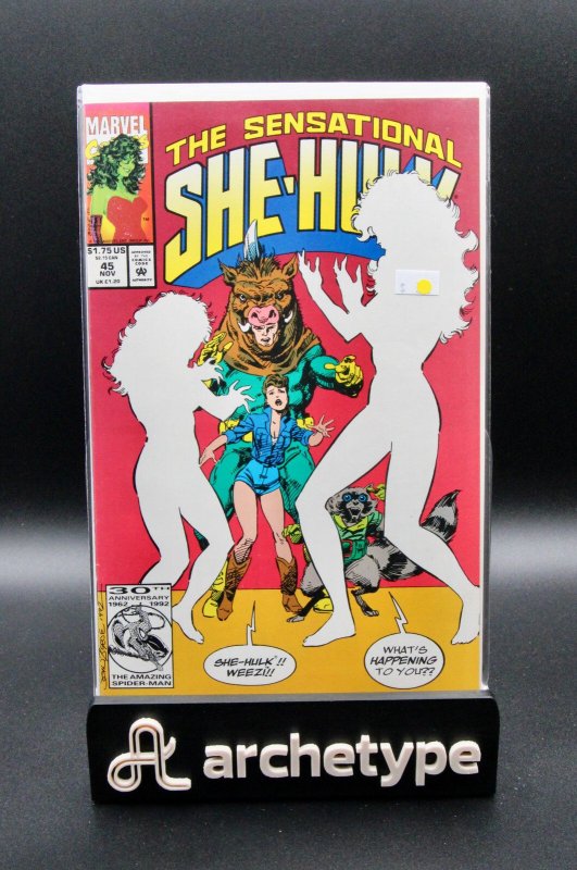 The Sensational She-Hulk #45 (Marvel Comics, 1992), raw, ungraded comic book — front cover