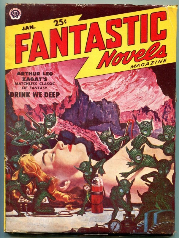 Pulp: Fantastic Novels Pulp January 1951- Gruesome De Soto Cover- Zagat FN (1951), raw comic book in FN condition — front cover