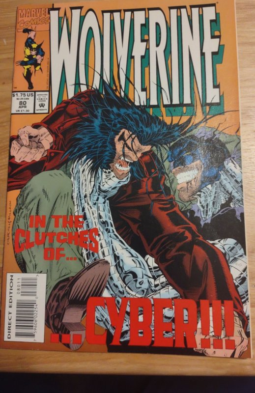 Wolverine #80 (Marvel Comics, 1994), raw, ungraded comic book — front cover