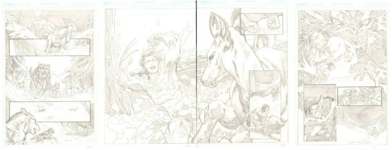 Feral Wolverine Hunts a Deer 4pg Pencil Story - art by Idan Knafo Kerbis, raw, ungraded comic book — front cover