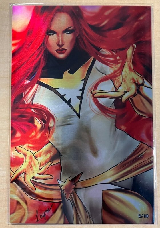 Mad Love Phoenix X-Men Cosplay Metal Virgin Variant by Layne FMJ Cover /10, raw, ungraded comic book — front cover