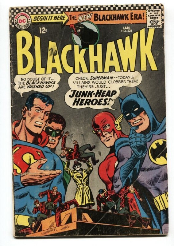 Blackhawk #228 (1967), raw comic book in VG condition — front cover