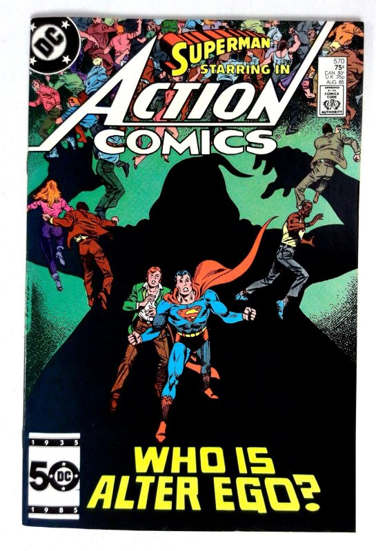 Action #570 (DC Comics, 1985), raw comic book in VF/NM condition — front cover