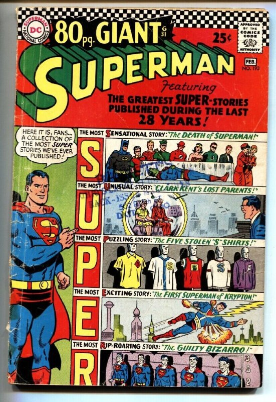 Superman #193 (DC Comics), raw comic book in VG condition — front cover