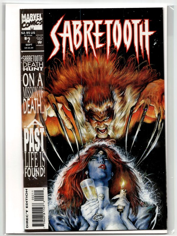 Sabretooth #2 (1993), raw, ungraded comic book — front cover
