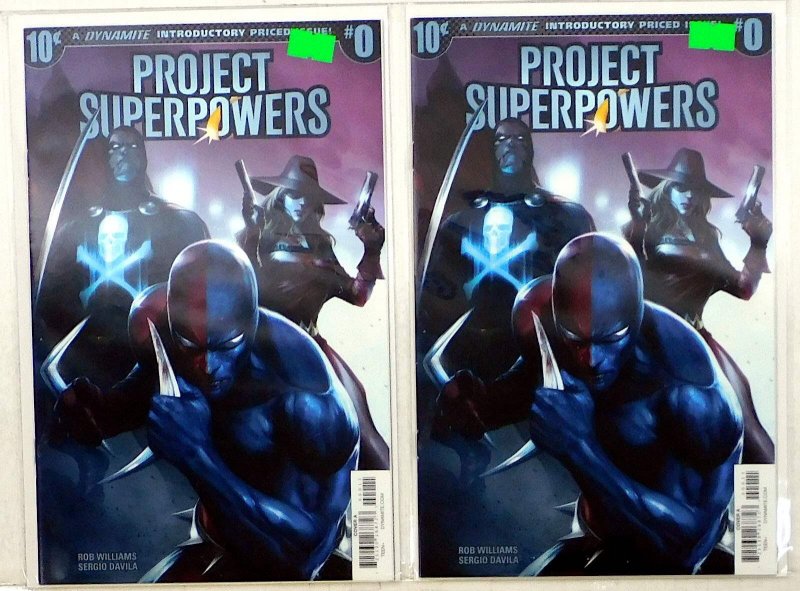 Project Superpowers Lot of 2 #0 x2 (2018) Dynamite 1st Print Comic Books (Dynamite Entertainment, 2018), raw, ungraded comic book — front cover