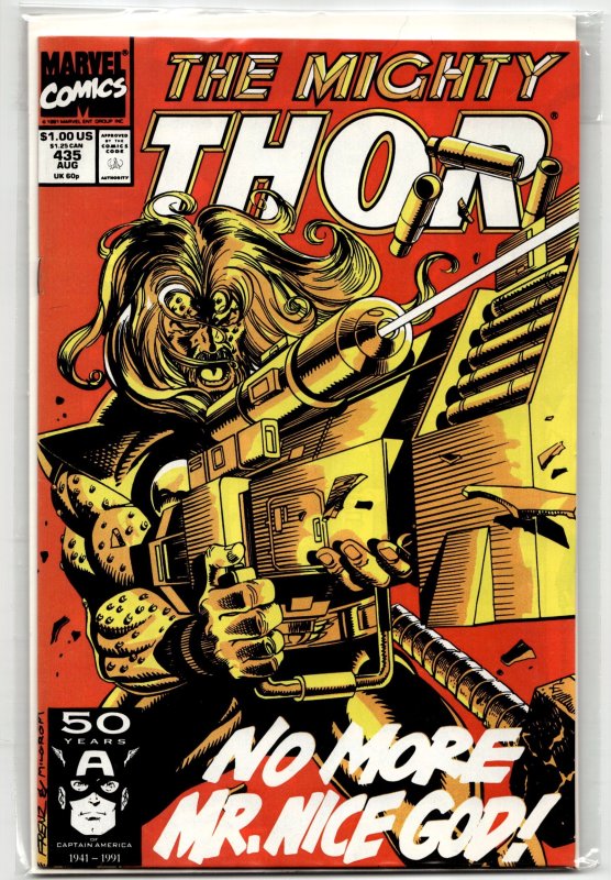 The Mighty Thor #435 (Marvel Comics, 1991), raw, ungraded comic book — front cover