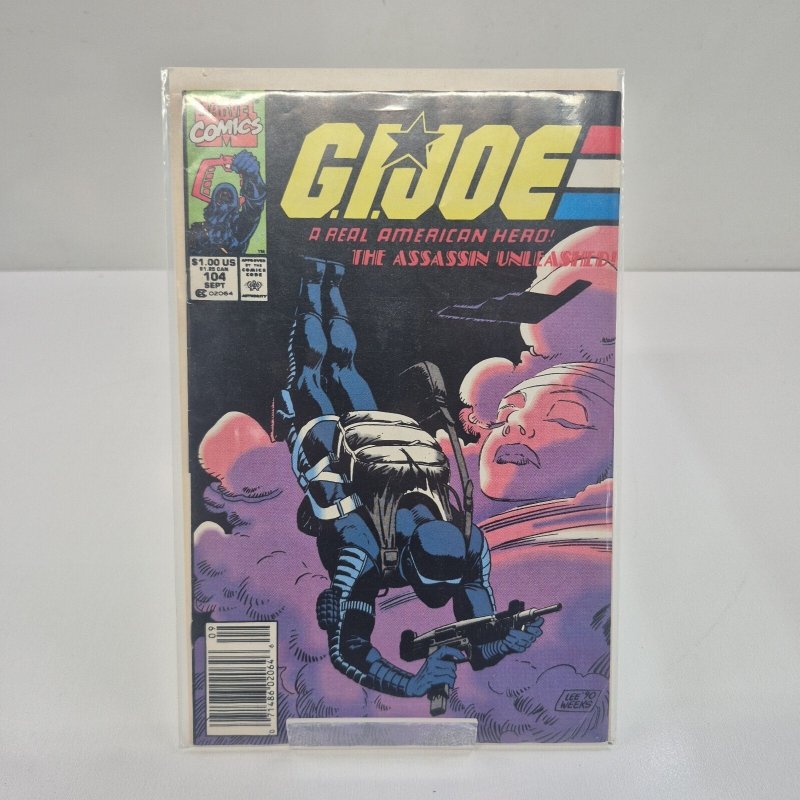 G.I. Joe: A Real American Hero #104 (Marvel Comics, 1990), raw, ungraded comic book — front cover