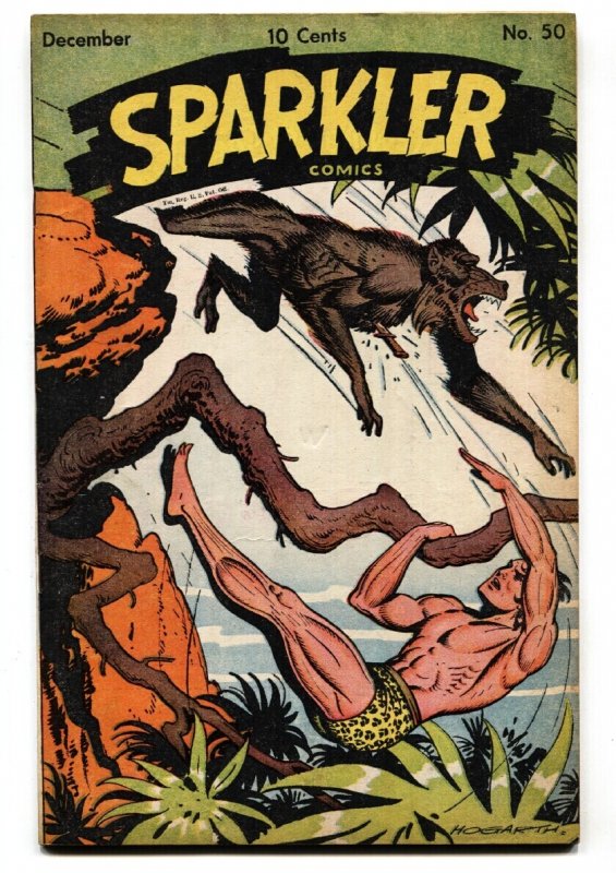 Sparkler #50 (United Feature Syndicate, 1945), raw comic book in VF condition — front cover