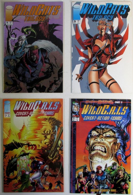 1994 WildCats Lot of 4 #Covert 16, 20, Trilogy 1, 2 Marvel Comic Books (Marvel Comics, 1994), raw, ungraded comic book — front cover
