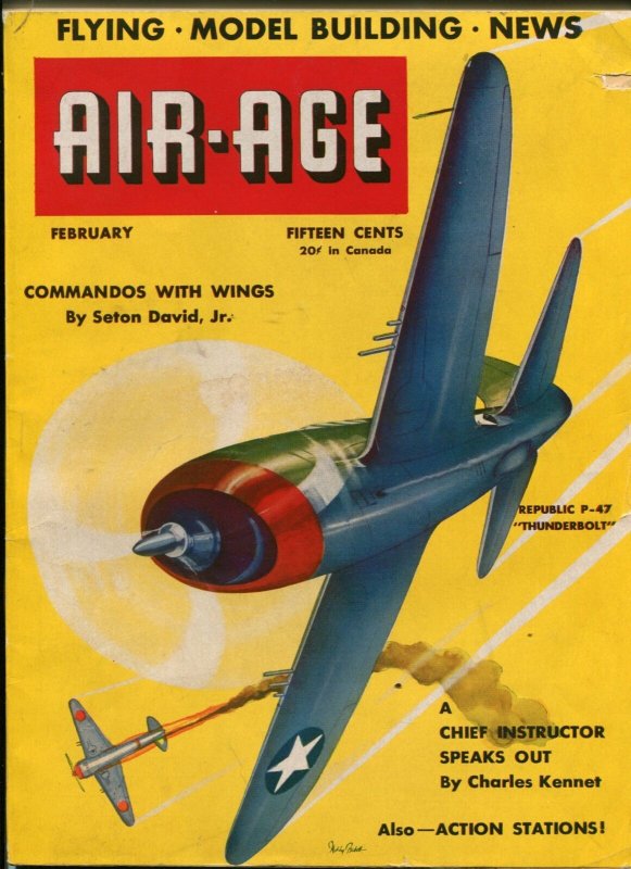 Air-Age #1-02/1943-Wwii-Aviation Info-Commandos-Southern STATES-fn, raw, ungraded comic book — front cover